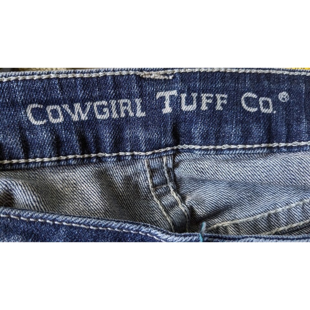 Cowgirl Tuff Women Jeans 26/33 Brave Wings Feather Embroidered Western Festival - Picture 10 of 12